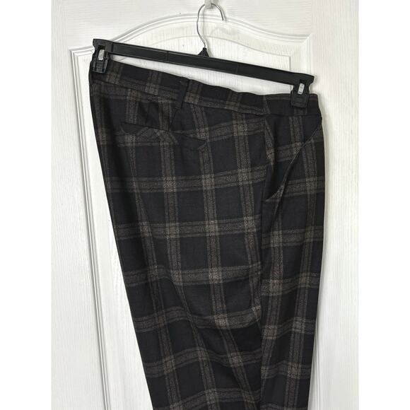 Democracy Ab Solution Pants High Rise Trouser Plaid Womens 24W Office Career - Picture 8 of 11